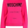 Moschino logo-print cotton sweater
