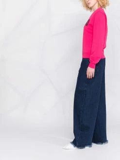 Moschino logo-print cotton sweater