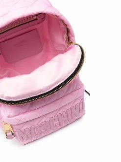 Moschino logo-patch quilted backpack