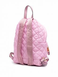 Moschino logo-patch quilted backpack