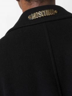 Best Pirce โ Moschino Logo plaque wool ๐งฅ coat ๐ 11 Moschino logo-plaque wool coat