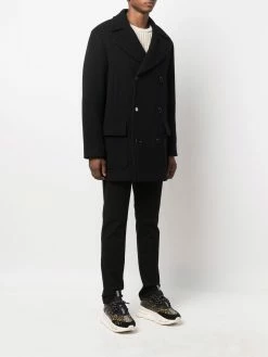 Best Pirce โ Moschino Logo plaque wool ๐งฅ coat ๐ 9 Moschino logo-plaque wool coat