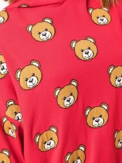 Moschino bear-motif wool hoodie