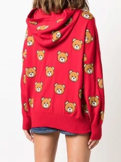 Moschino bear-motif wool hoodie