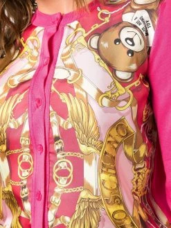 Moschino bear-motif knitted cardigan