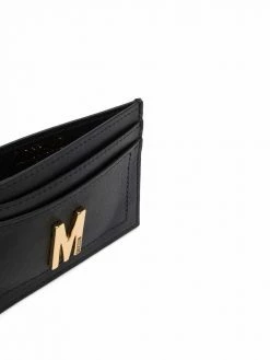 Moschino logo plaque cardholder