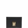 Moschino logo plaque cardholder