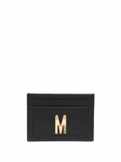 Moschino logo plaque cardholder