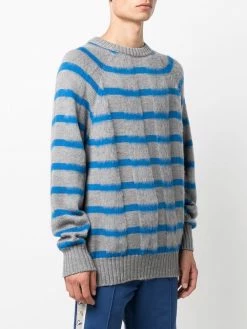 Moschino striped fine-knit jumper