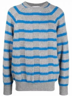 Moschino striped fine-knit jumper