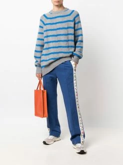 Moschino striped fine-knit jumper