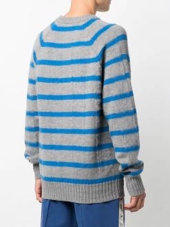 Moschino striped fine-knit jumper