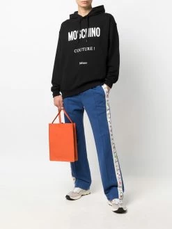 Moschino logo-print cotton hoodie