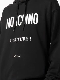 Moschino logo-print cotton hoodie