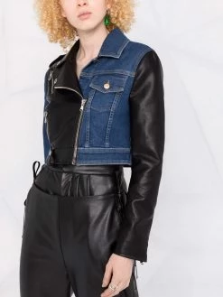 Moschino Mixed Garments cropped denim jacket