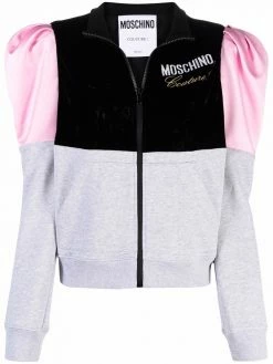 Moschino Couture colour-block logo-print hoodie