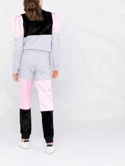 Moschino Couture colour-block logo-print hoodie