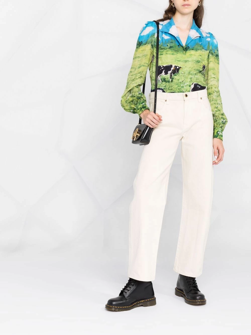 Best reviews of โจ Moschino Farm print checked jacquard ๐ shirt โจ 4 Moschino farm-print checked jacquard shirt