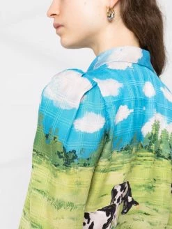 Best reviews of โจ Moschino Farm print checked jacquard ๐ shirt โจ 10 Moschino farm-print checked jacquard shirt