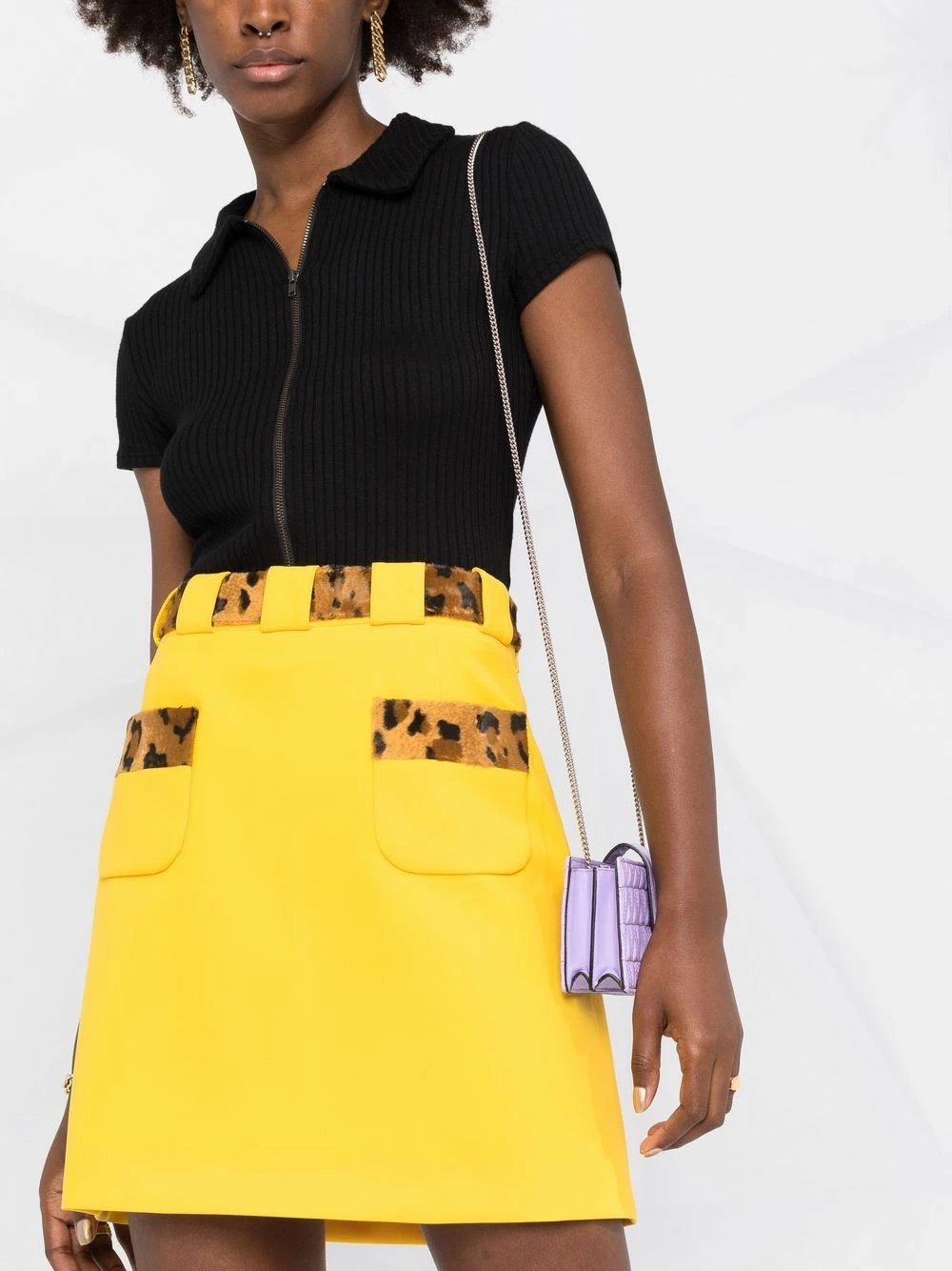 Cheapest โ๏ธ Moschino Leopard panel ๐ skirt ๐ 7 Moschino leopard-panel skirt