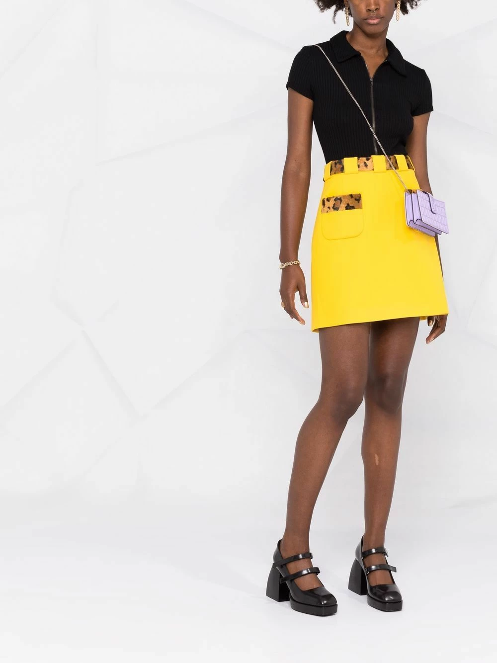 Cheapest โ๏ธ Moschino Leopard panel ๐ skirt ๐ 4 Moschino leopard-panel skirt