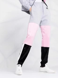 Moschino colour-block logo track pants