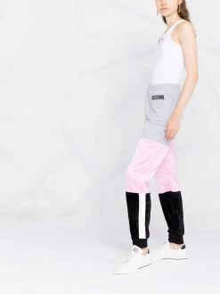 Moschino colour-block logo track pants
