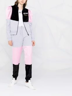 Moschino colour-block logo track pants