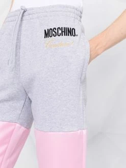 Moschino colour-block logo track pants