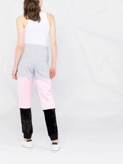 Moschino colour-block logo track pants