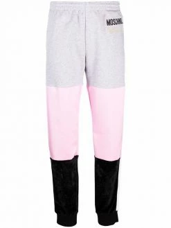 Moschino colour-block logo track pants