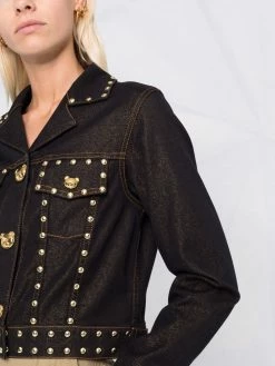 Best Pirce โ๏ธ Moschino Teddy Studs denim cropped jacket ๐ฅ 12 Moschino Teddy Studs denim cropped jacket