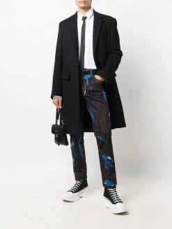 Moschino abstract-print straight-leg trousers