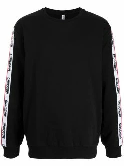 Moschino logo-tape cotton sweatshirt