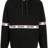 Moschino logo-tape cotton hoodie