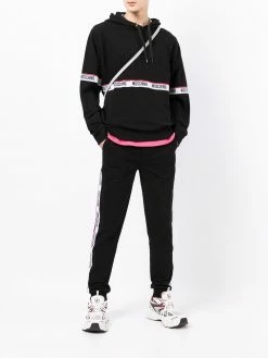 Moschino logo-tape cotton hoodie