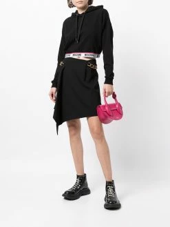 Moschino logo-waistband hoodie