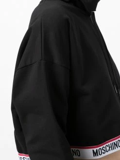 Moschino logo-waistband hoodie