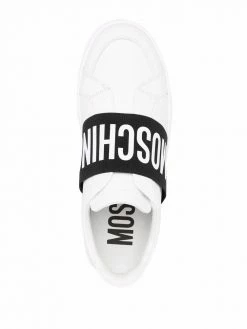 Moschino logo-strap low-top sneakers