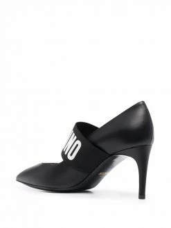 Moschino logo-strap 80mm pumps