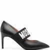 Moschino logo-strap 80mm pumps