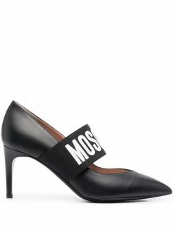 Moschino logo-strap 80mm pumps