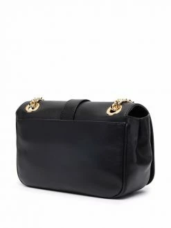 Moschino logo-plaque chain-link shoulder bag