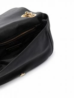 Moschino logo-plaque chain-link shoulder bag