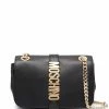 Moschino logo-plaque chain-link shoulder bag