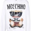 Moschino bear-motif cotton hoodie