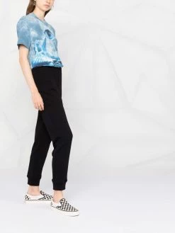 Moschino high-waisted cotton track pants