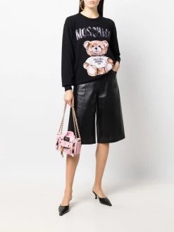 Moschino Biker leather crossbody bag