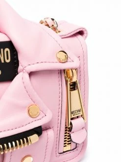 Moschino Biker leather crossbody bag