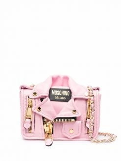 Moschino Biker leather crossbody bag